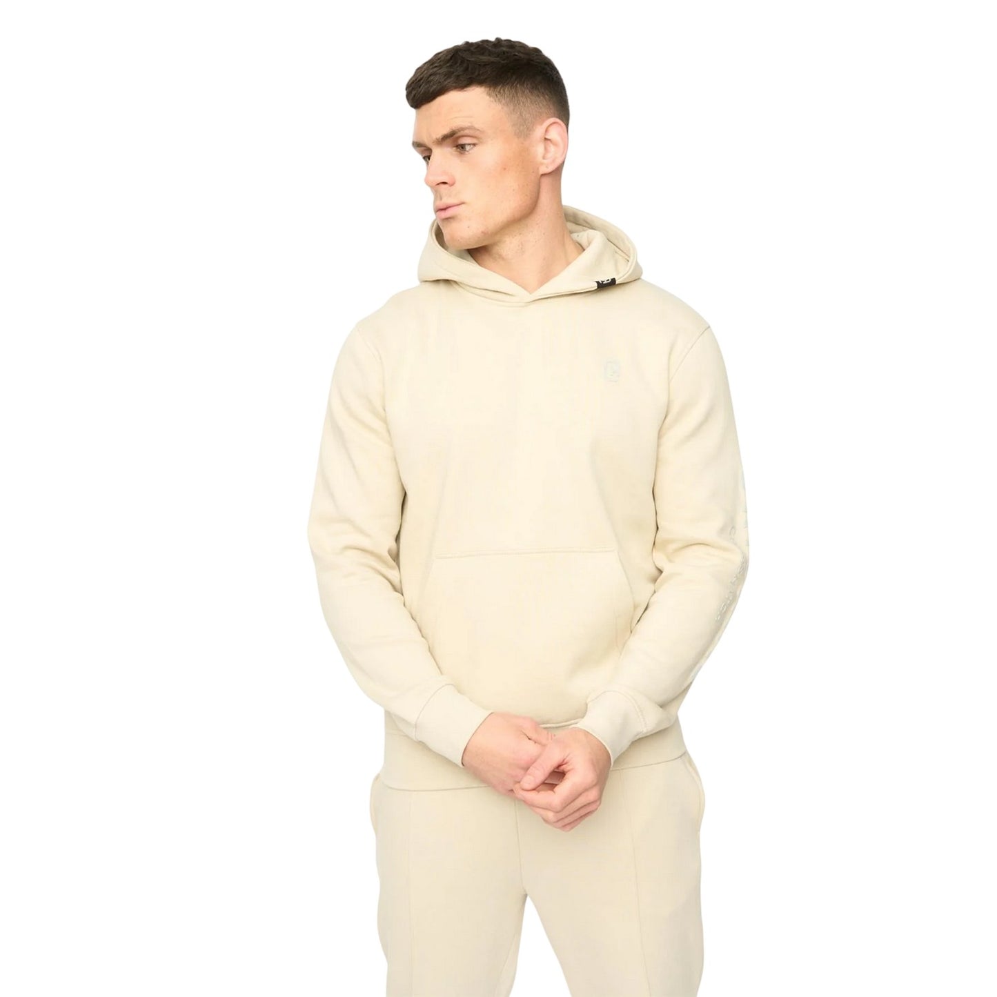 Light Stone - Front - Crosshatch Mens Crufton Hoodie