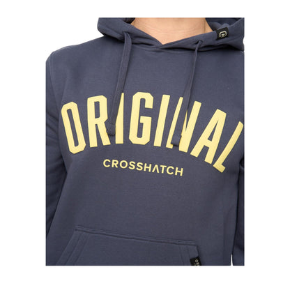 Navy - Side - Crosshatch Mens Kensby Hoodie