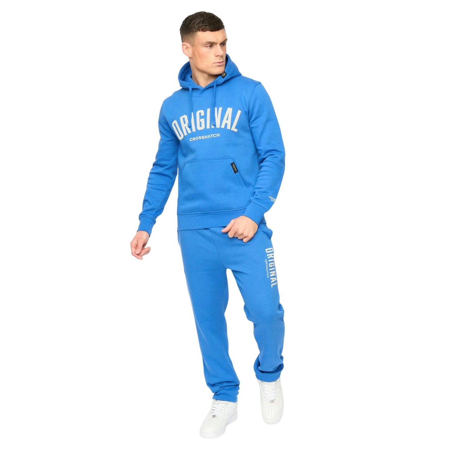 Royal Blue - Lifestyle - Crosshatch Mens Kensby Hoodie