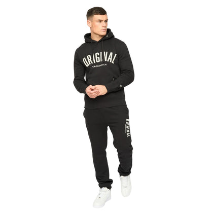 Black - Lifestyle - Crosshatch Mens Kensby Hoodie