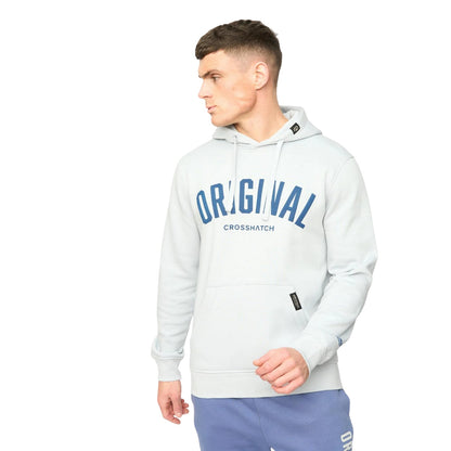 Light Blue - Front - Crosshatch Mens Kensby Hoodie