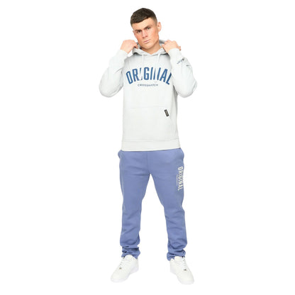 Light Blue - Lifestyle - Crosshatch Mens Kensby Hoodie