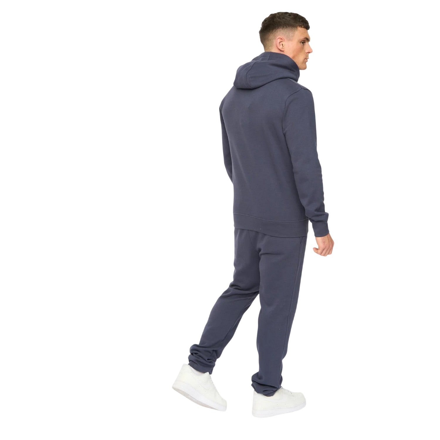 Navy - Back - Crosshatch Mens Kensby Hoodie