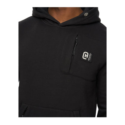 Black - Side - Crosshatch Mens Portville Hoodie