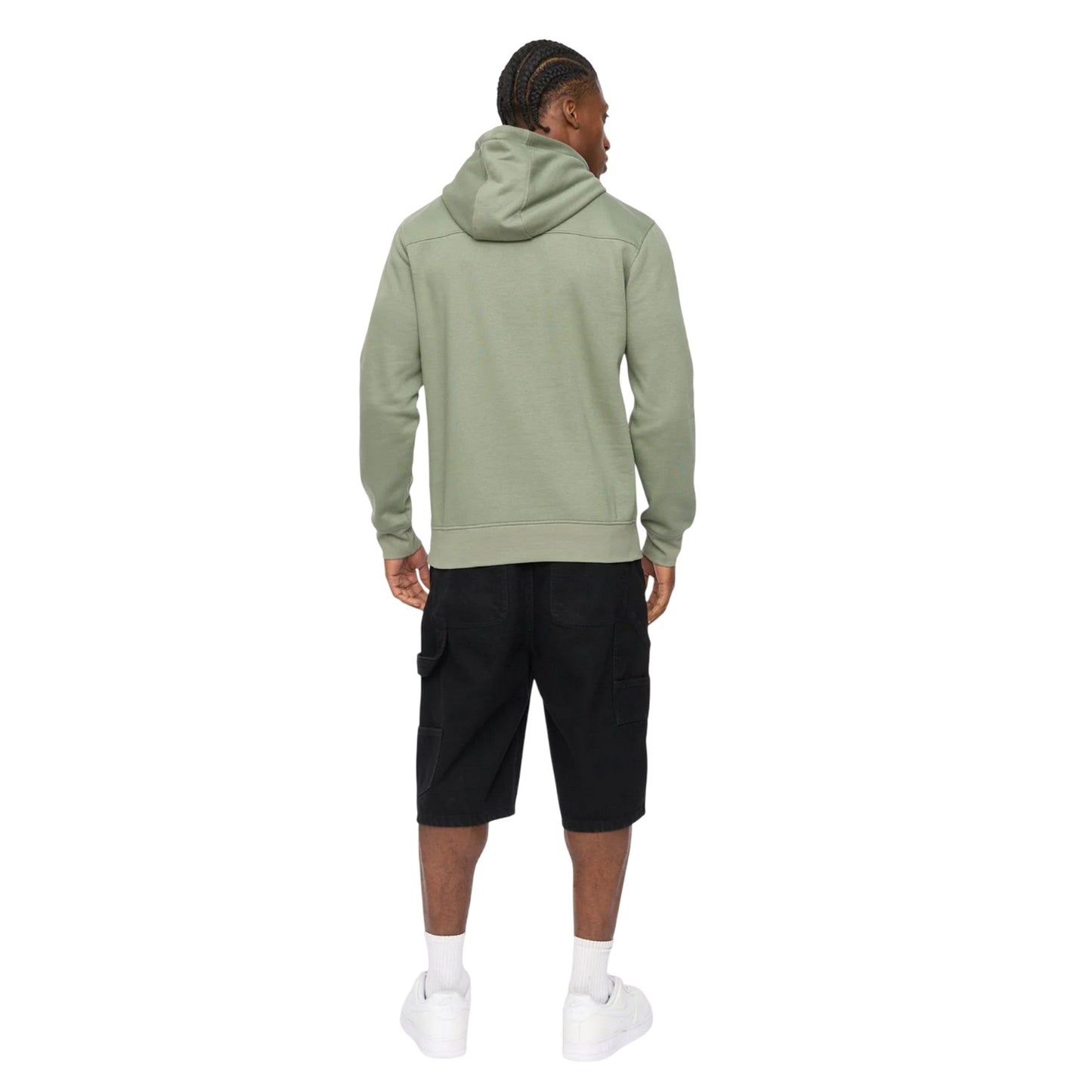 Olive - Back - Crosshatch Mens Portville Hoodie