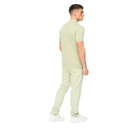 Light Olive - Back - Crosshatch Mens Crufton Polo Shirt