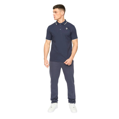 Navy - Lifestyle - Crosshatch Mens Crufton Polo Shirt