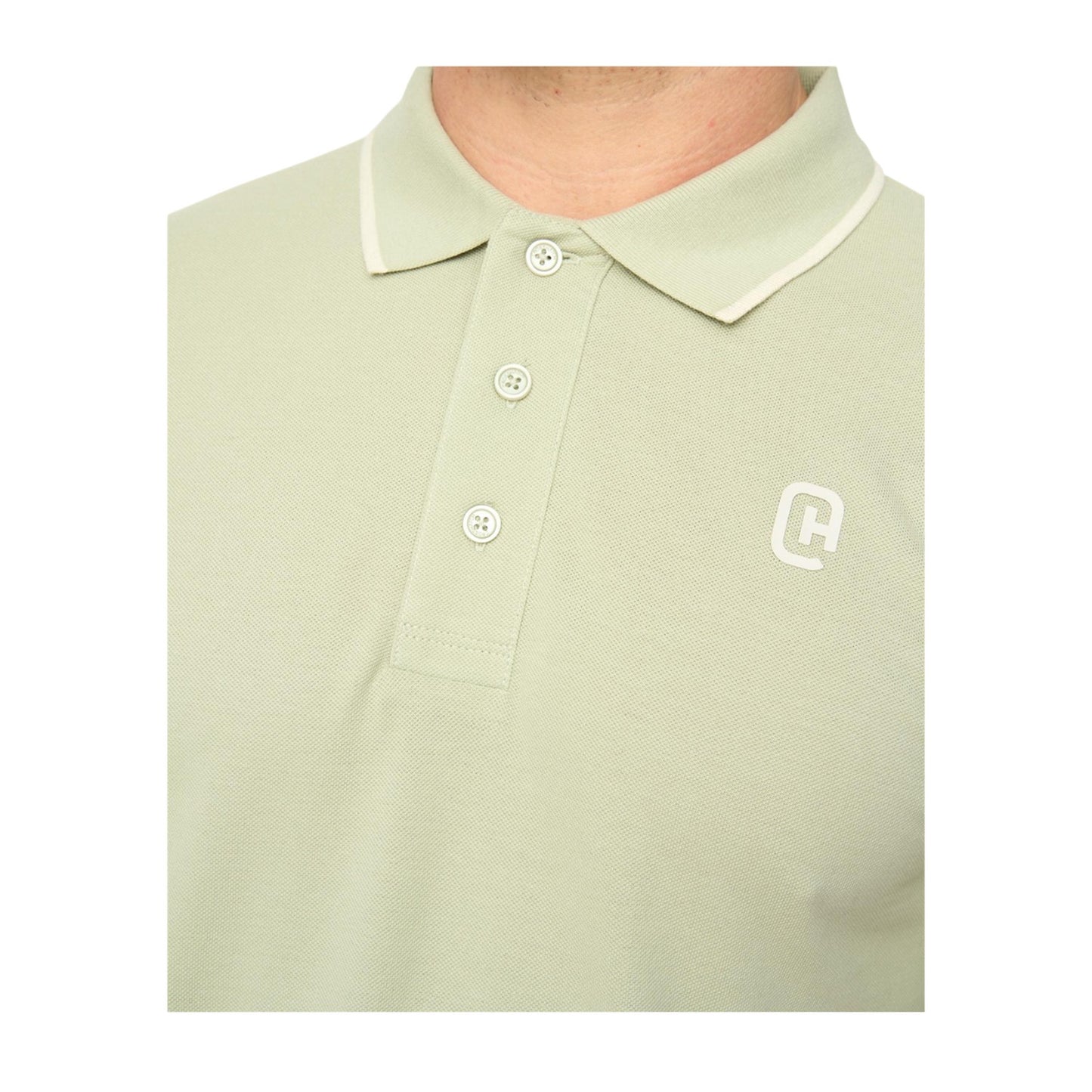 Light Olive - Side - Crosshatch Mens Crufton Polo Shirt