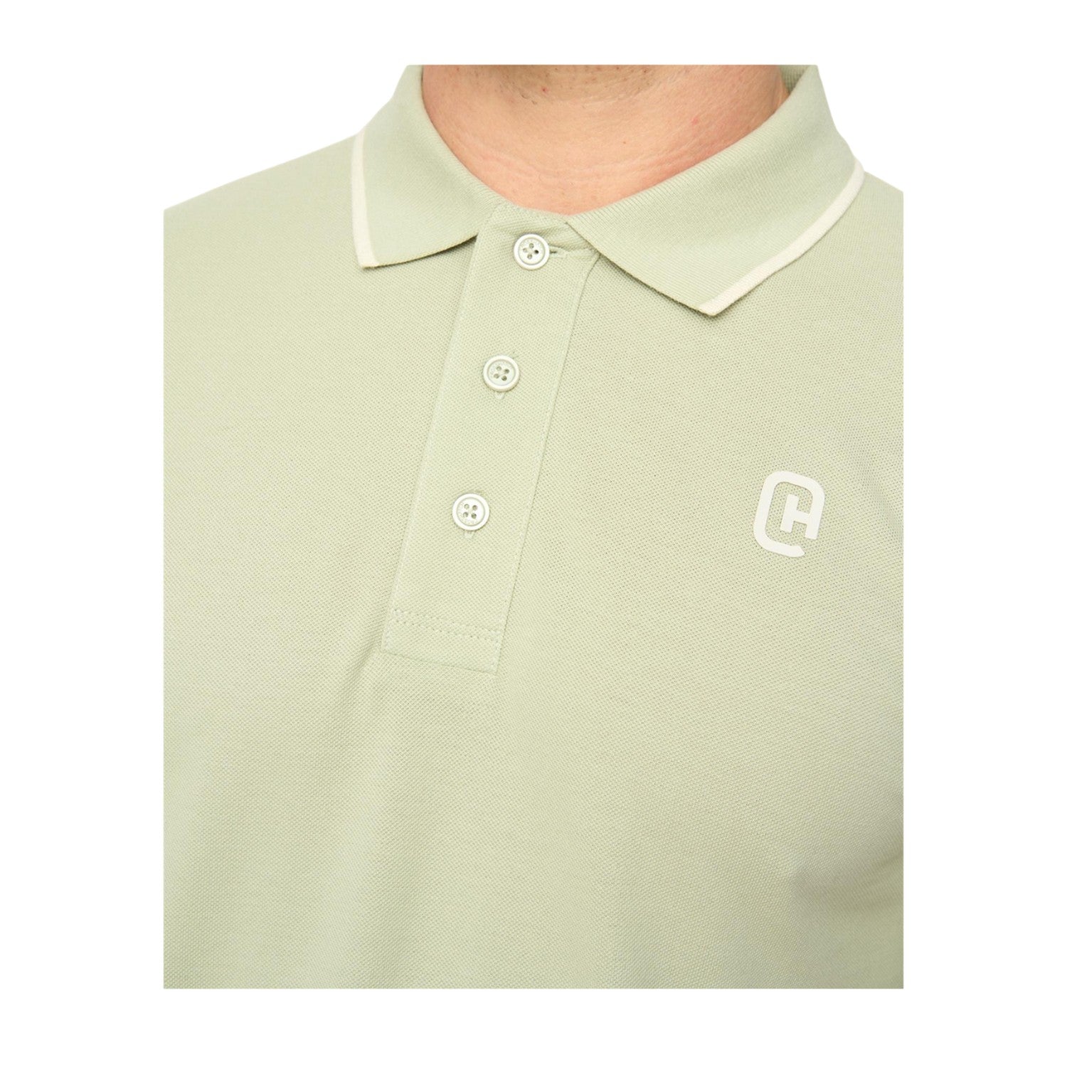 Light Olive - Side - Crosshatch Mens Crufton Polo Shirt