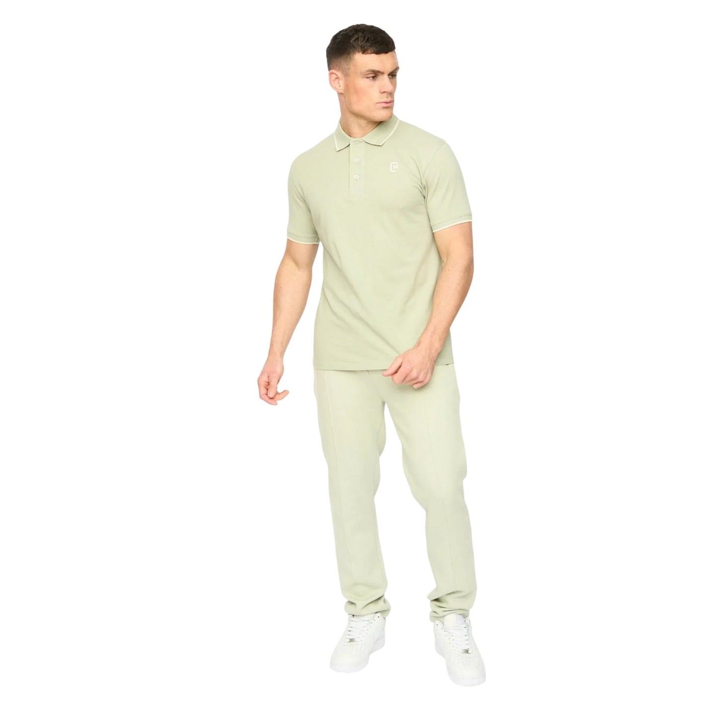Light Olive - Lifestyle - Crosshatch Mens Crufton Polo Shirt