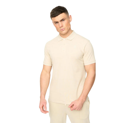 Light Stone - Front - Crosshatch Mens Crufton Polo Shirt