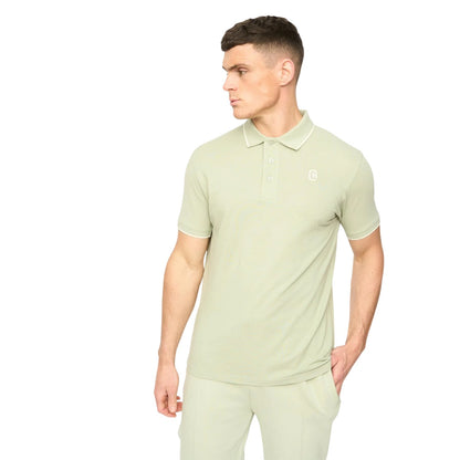 Light Olive - Front - Crosshatch Mens Crufton Polo Shirt