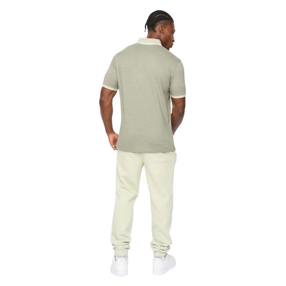 Light Olive - Back - Crosshatch Mens Preece Polo Shirt
