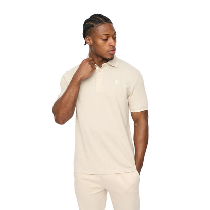 Light Stone - Front - Crosshatch Mens Preece Polo Shirt