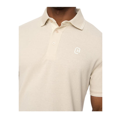 Light Stone - Side - Crosshatch Mens Preece Polo Shirt