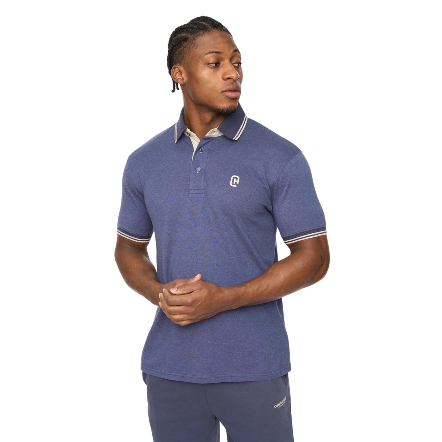 Blue - Front - Crosshatch Mens Preece Polo Shirt
