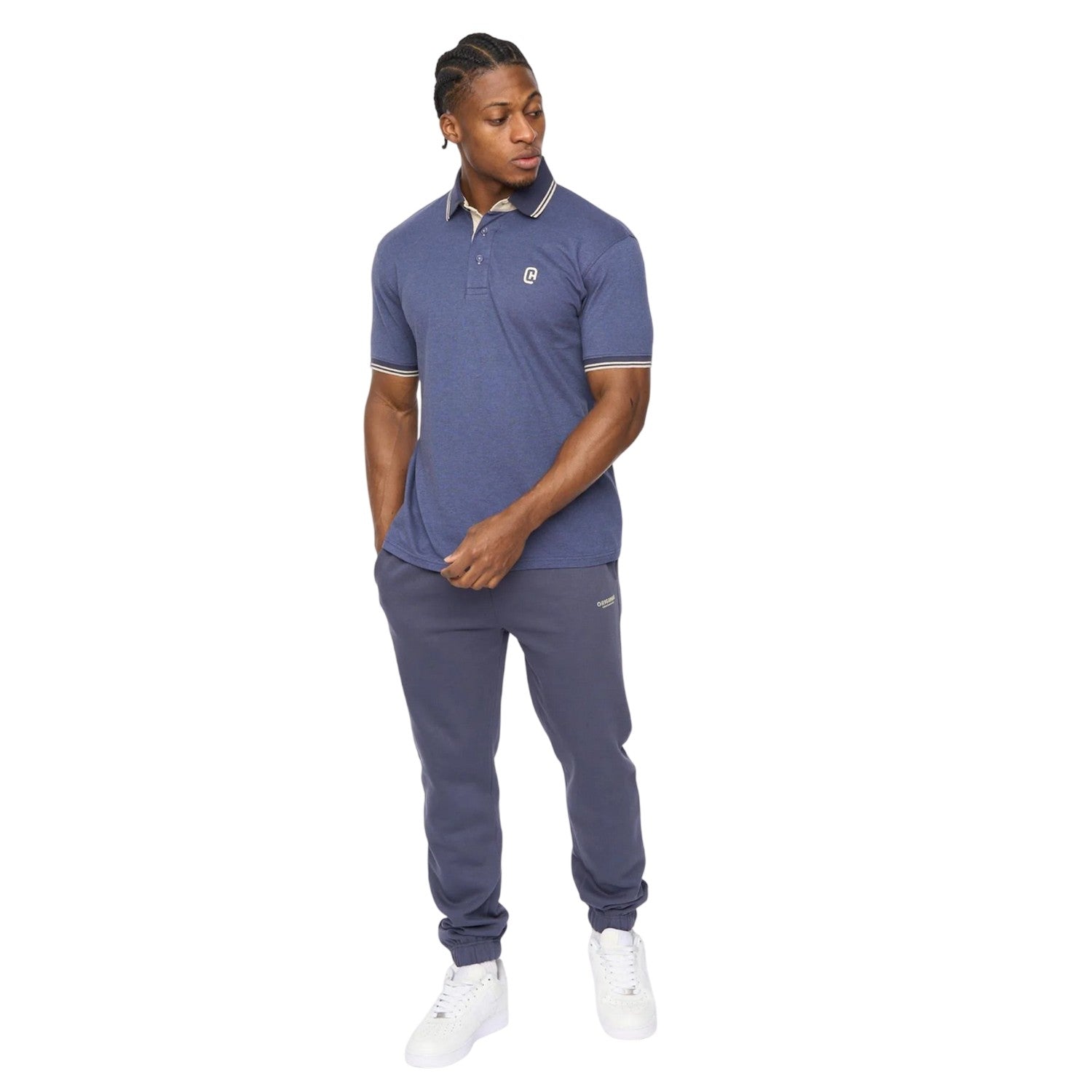 Blue - Lifestyle - Crosshatch Mens Preece Polo Shirt