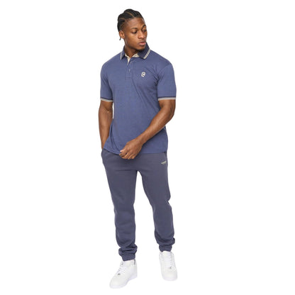 Blue - Lifestyle - Crosshatch Mens Preece Polo Shirt