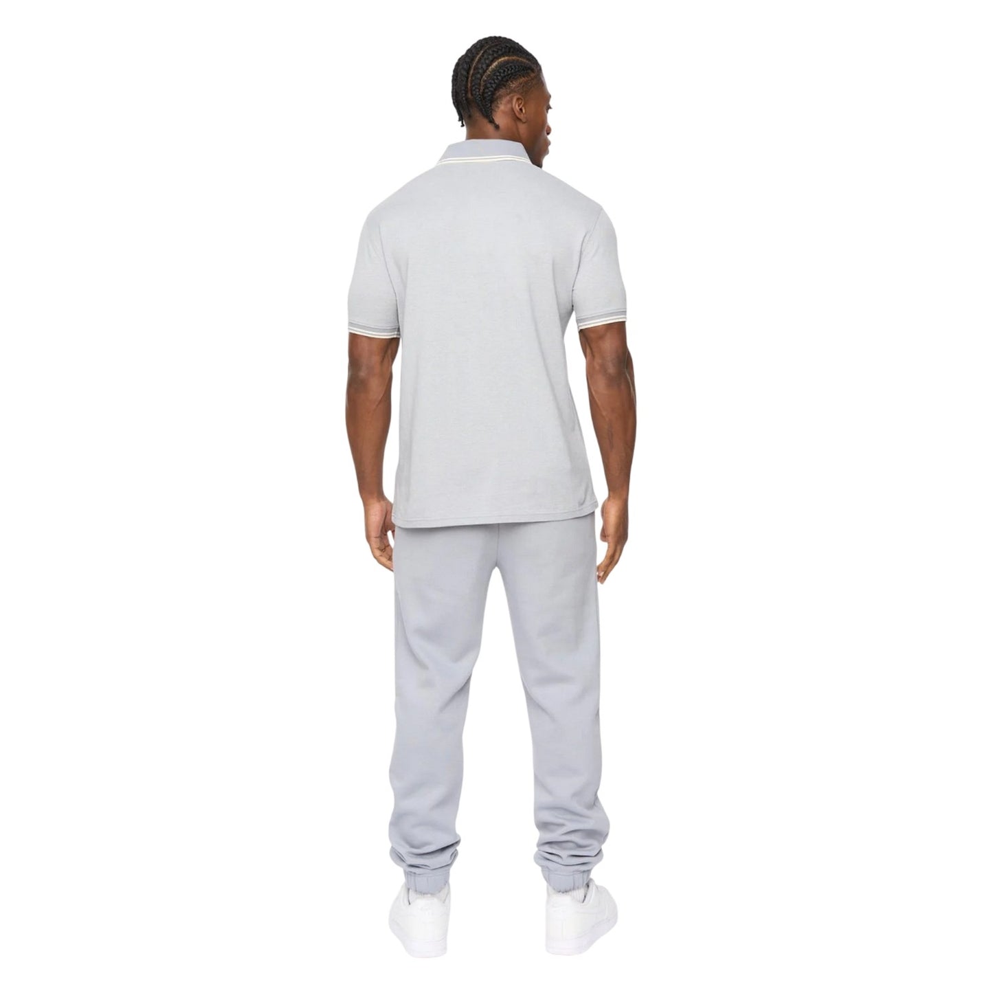 Light Blue - Back - Crosshatch Mens Preece Polo Shirt