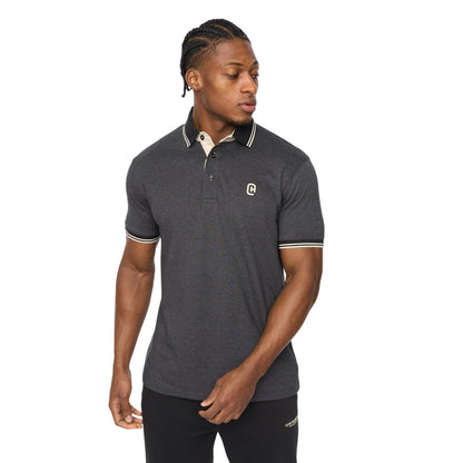 Black - Front - Crosshatch Mens Preece Polo Shirt