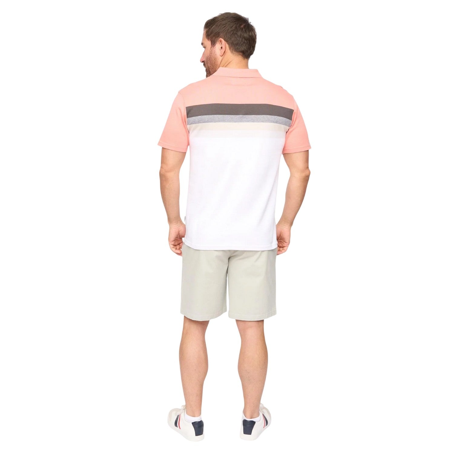 Coral - Back - Bewley & Ritch Mens Danson Polo Shirt