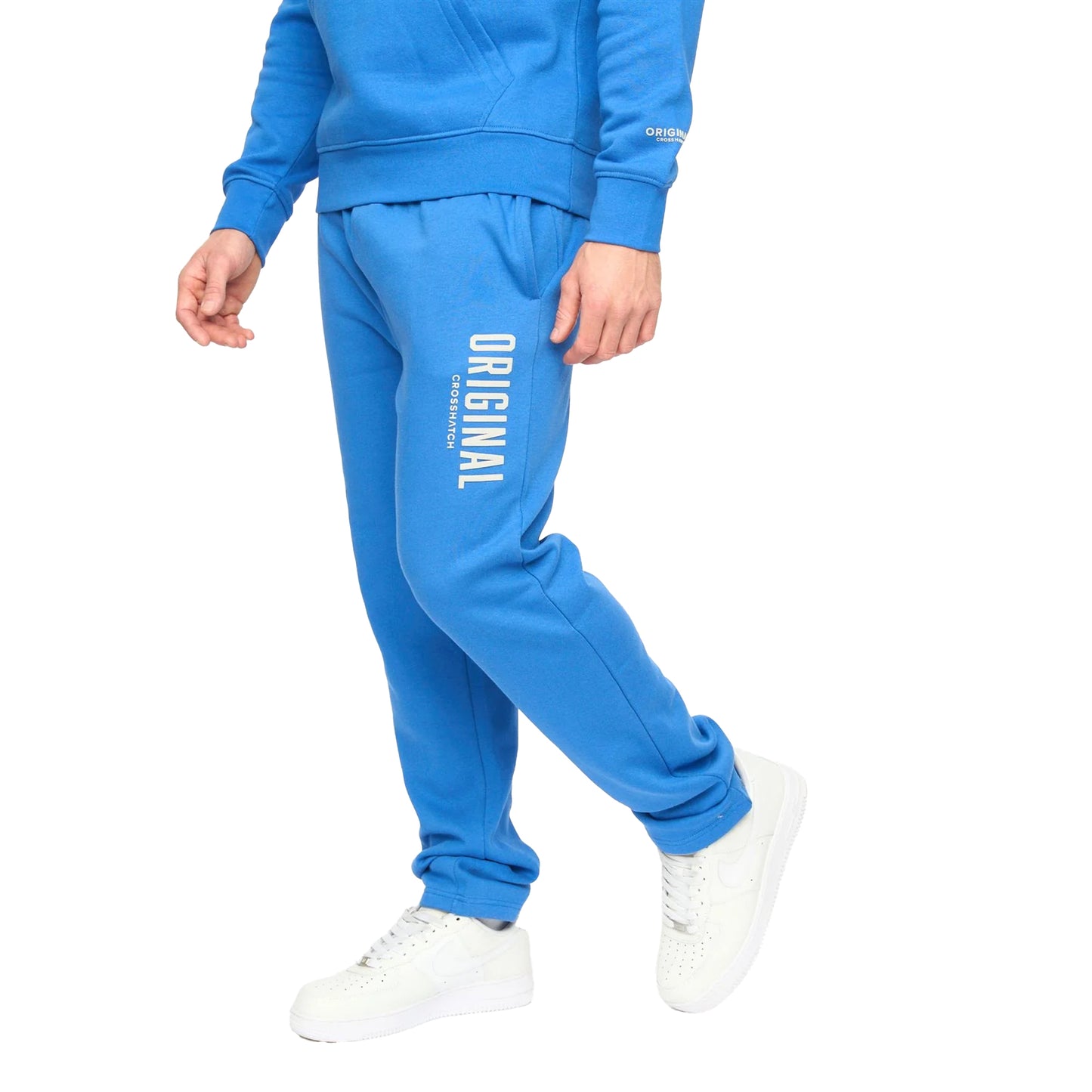 Royal Blue - Side - Crosshatch Mens Kensby Joggers