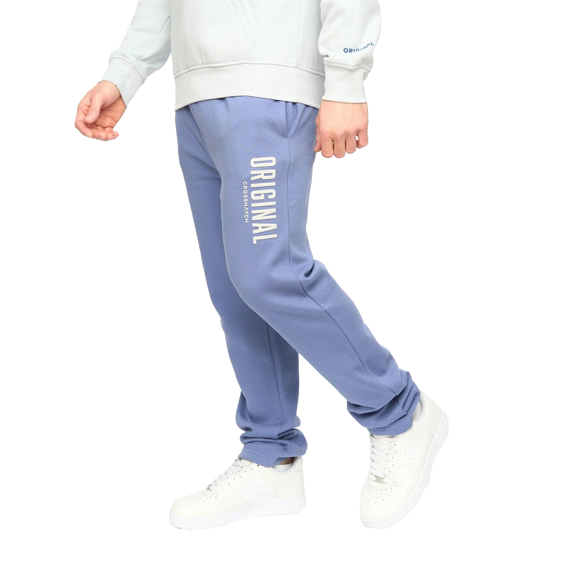 Blue - Side - Crosshatch Mens Kensby Joggers