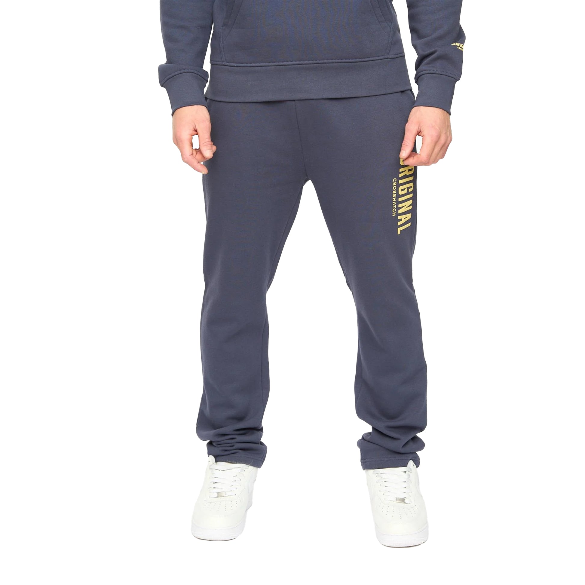 Navy - Front - Crosshatch Mens Kensby Joggers