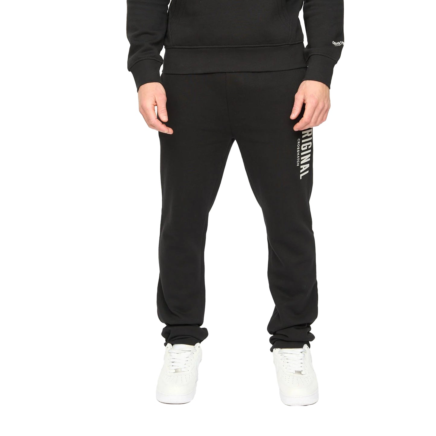 Black - Front - Crosshatch Mens Kensby Joggers