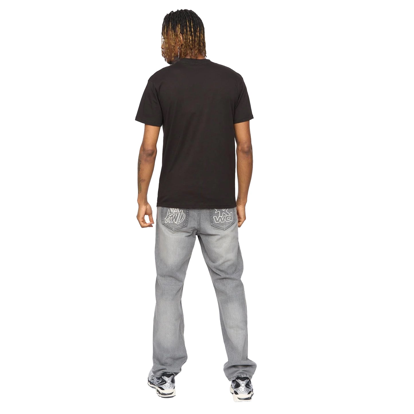 Black - Back - Kings Will Dream Mens Bilkie Embroidered Logo T-Shirt