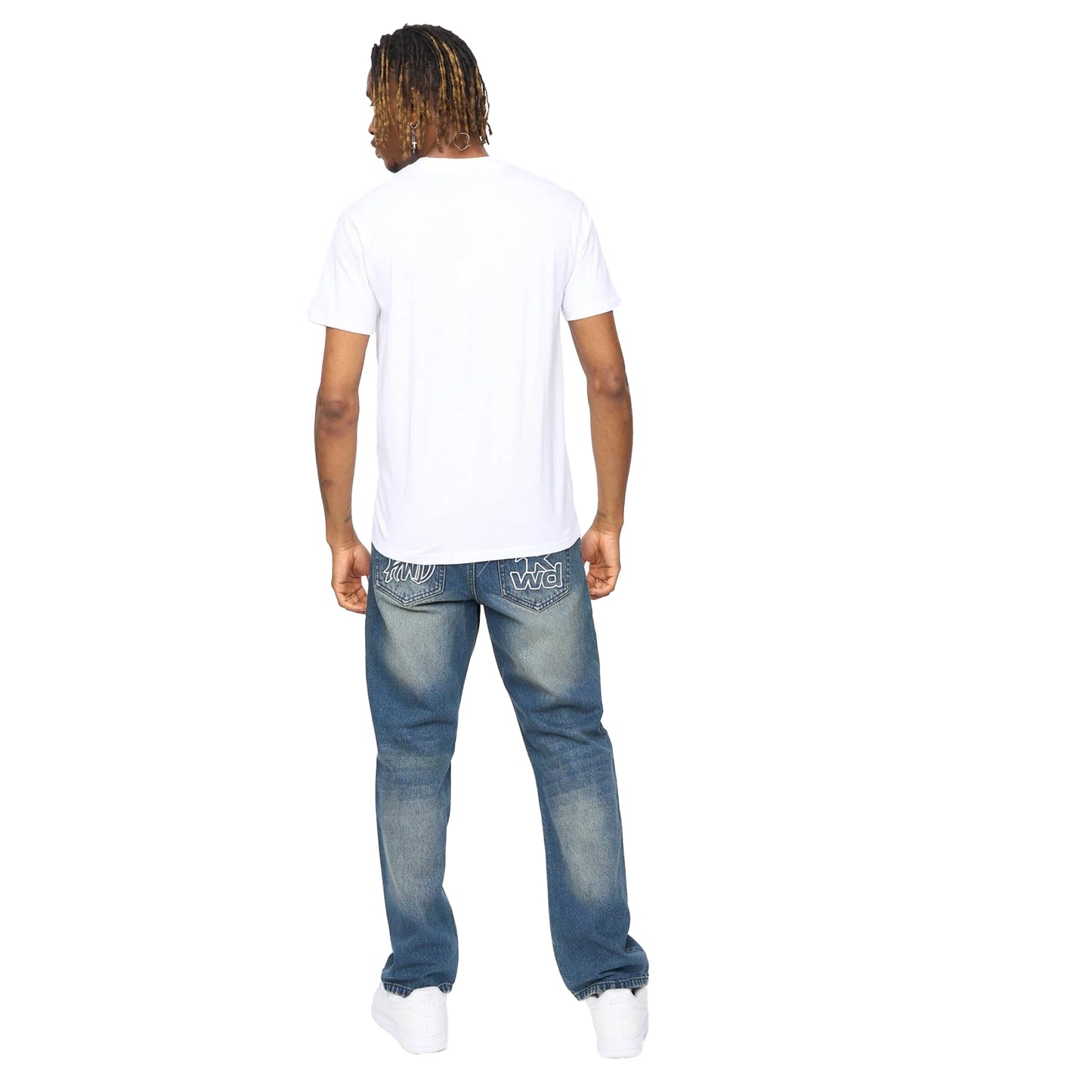 White - Back - Kings Will Dream Mens Bilkie Embroidered Logo T-Shirt
