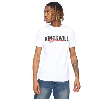 White - Side - Kings Will Dream Mens Bilkie Embroidered Logo T-Shirt