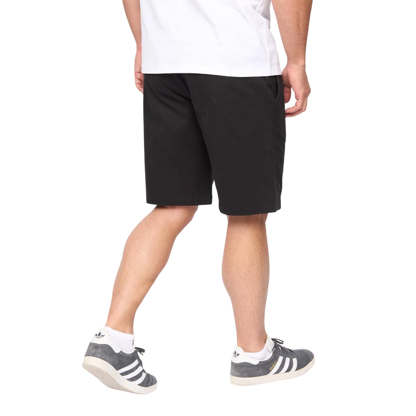 Black - Back - Bewley & Ritch Mens Clarksten Cotton Regular Chino Shorts