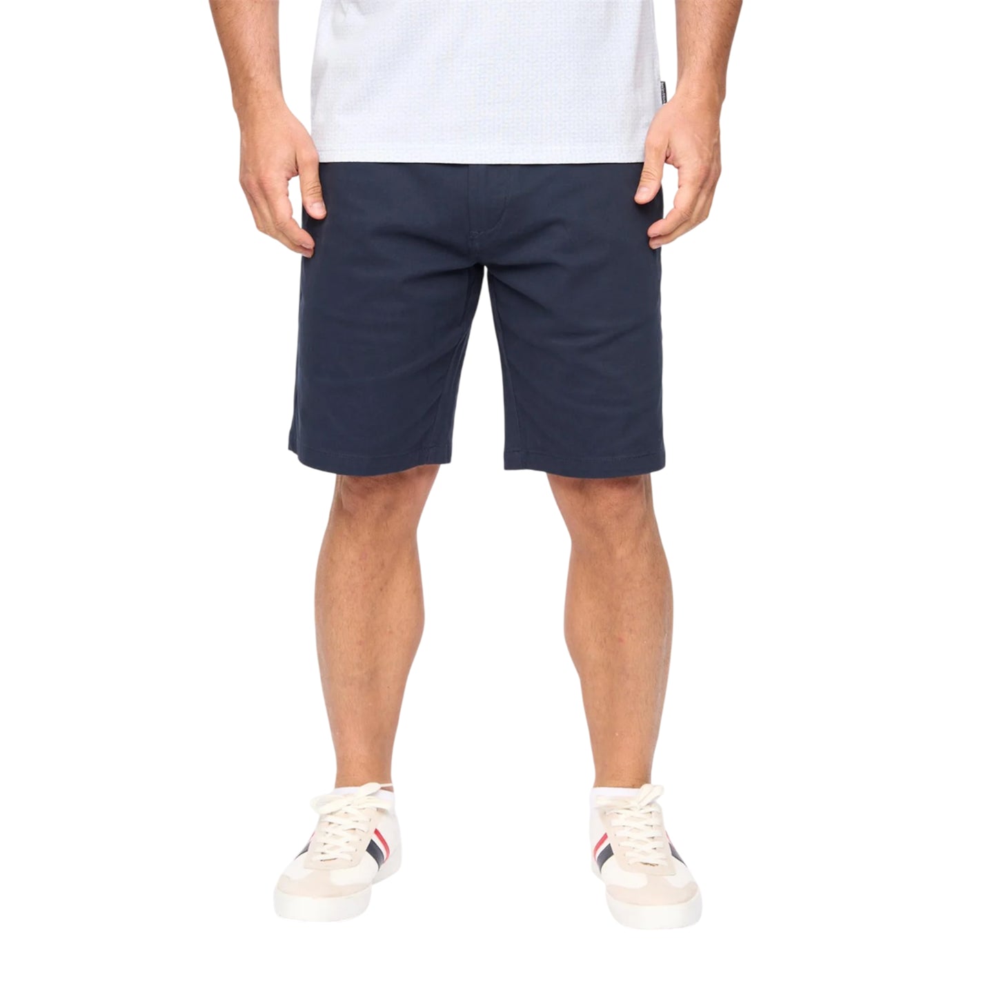 Navy - Front - Bewley & Ritch Mens Clarksten Cotton Regular Chino Shorts
