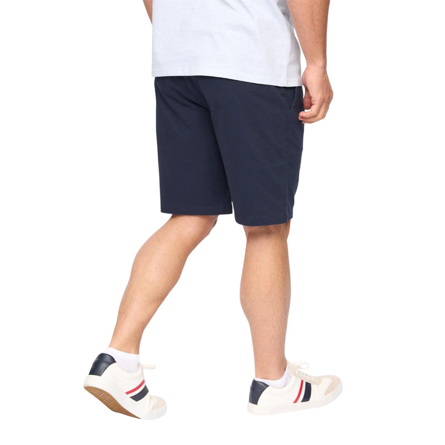 Navy - Back - Bewley & Ritch Mens Clarksten Cotton Regular Chino Shorts