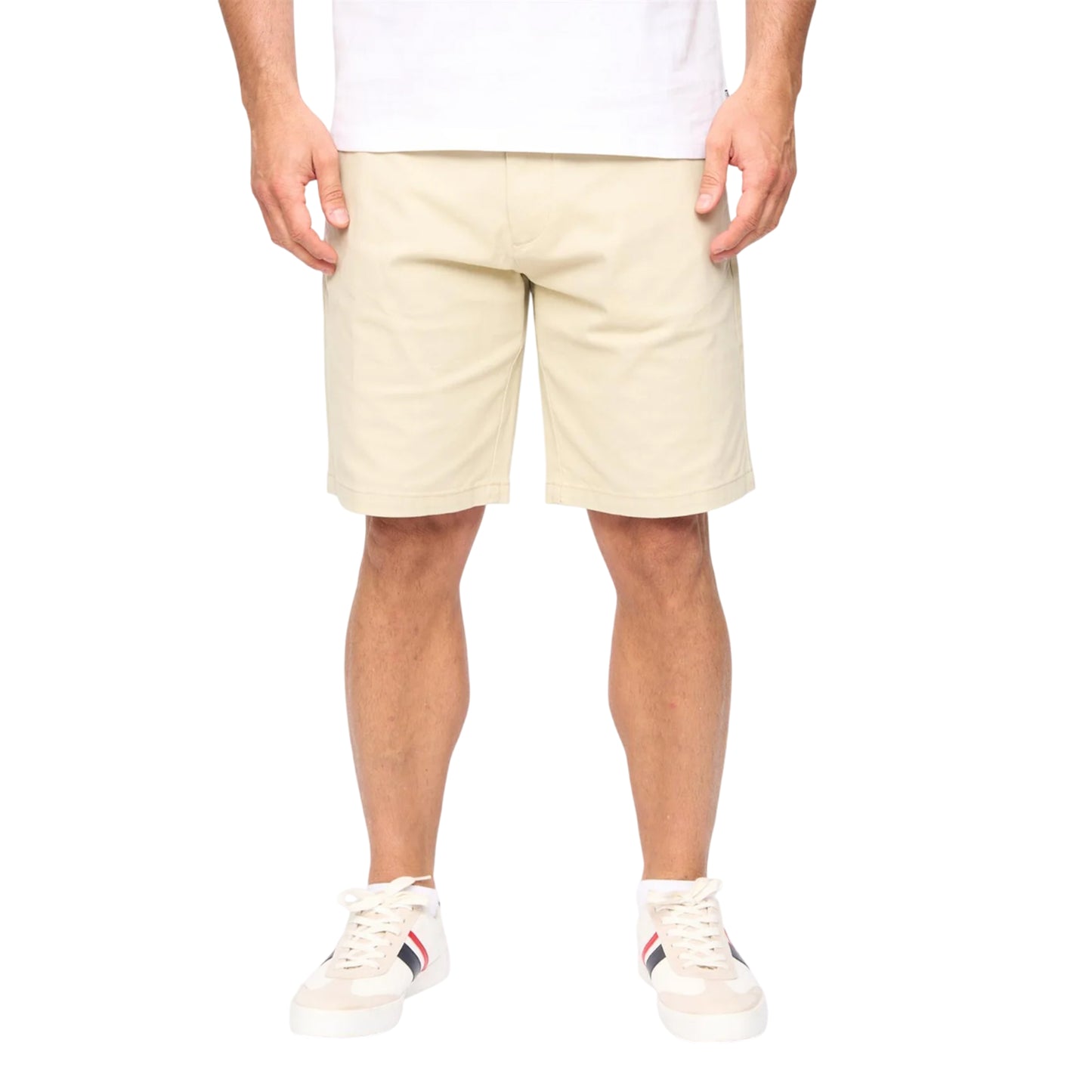 Stone - Front - Bewley & Ritch Mens Clarksten Cotton Regular Chino Shorts