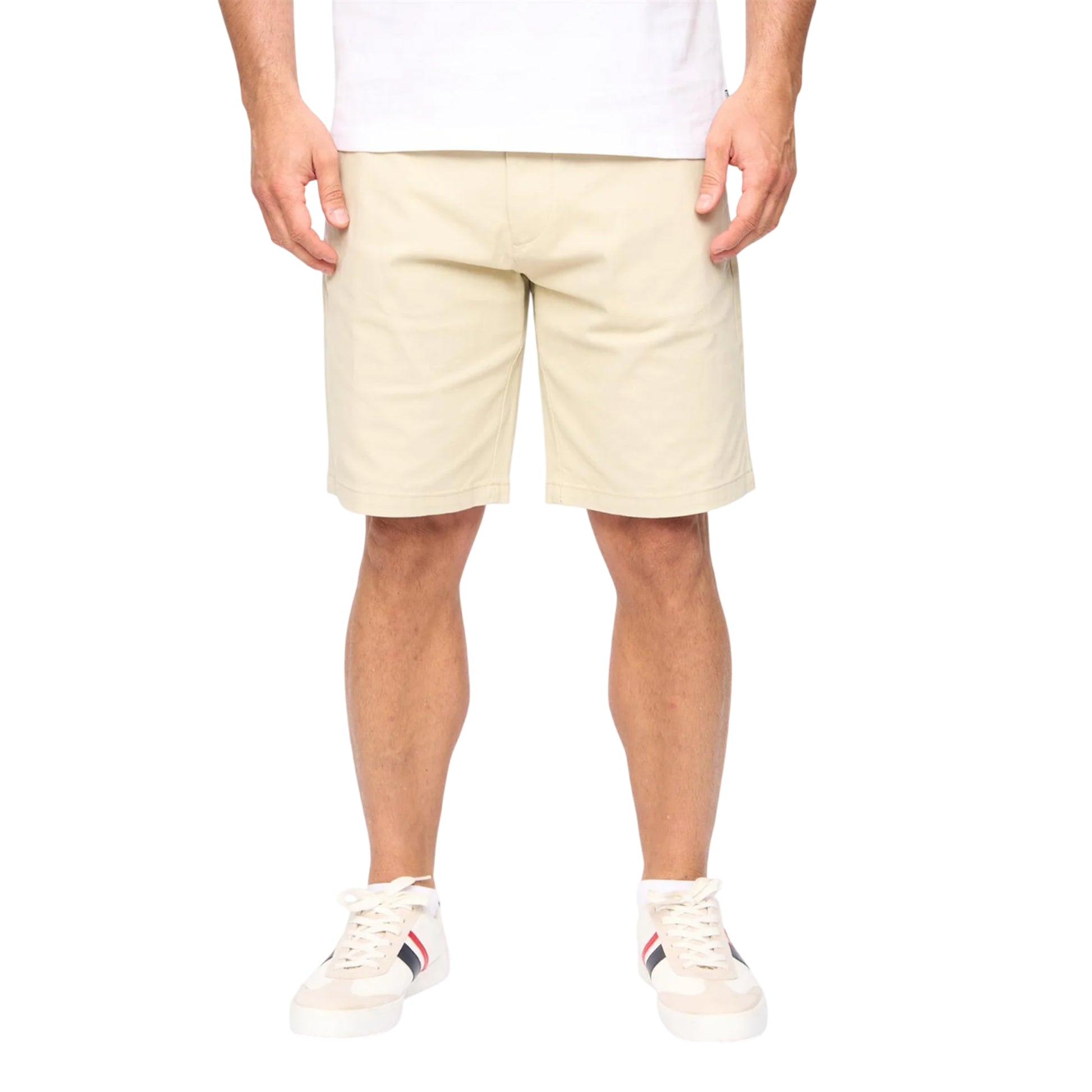 Stone - Front - Bewley & Ritch Mens Clarksten Cotton Regular Chino Shorts