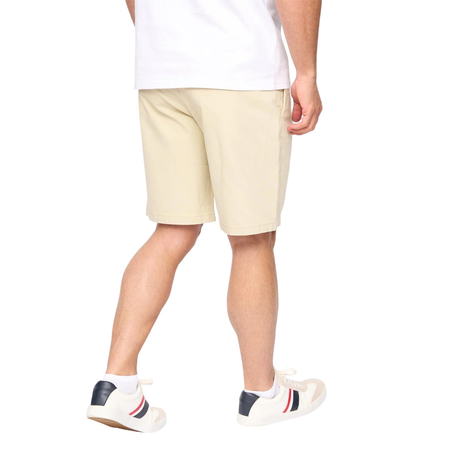 Stone - Back - Bewley & Ritch Mens Clarksten Cotton Regular Chino Shorts