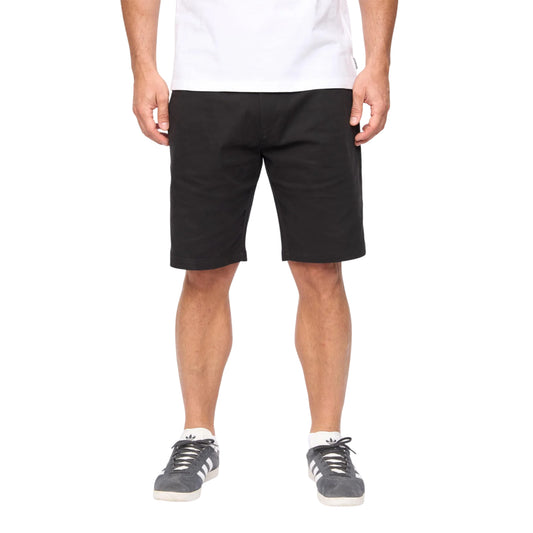 Black - Front - Bewley & Ritch Mens Clarksten Cotton Regular Chino Shorts