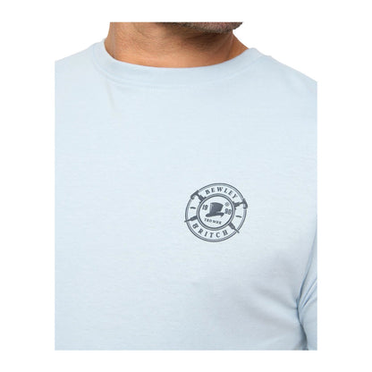 Blue - Side - Bewley & Ritch Mens Arkley Embroidered Logo Soft T-Shirt