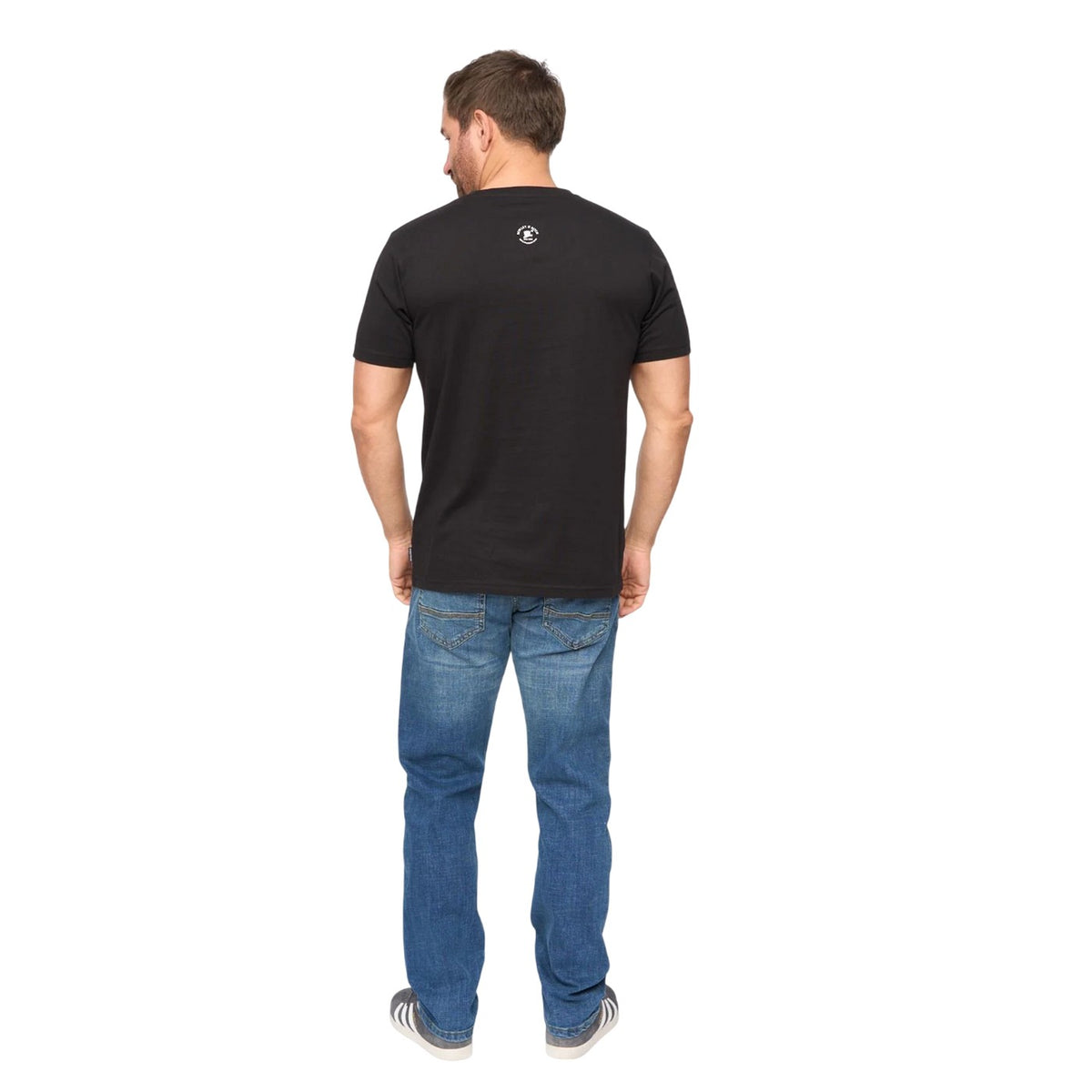 Black - Back - Bewley & Ritch Mens Arkley Embroidered Logo Soft T-Shirt