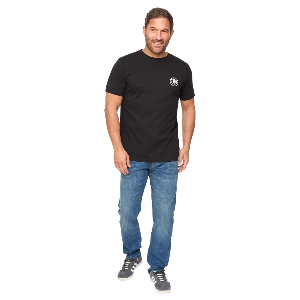 Black - Lifestyle - Bewley & Ritch Mens Arkley Embroidered Logo Soft T-Shirt