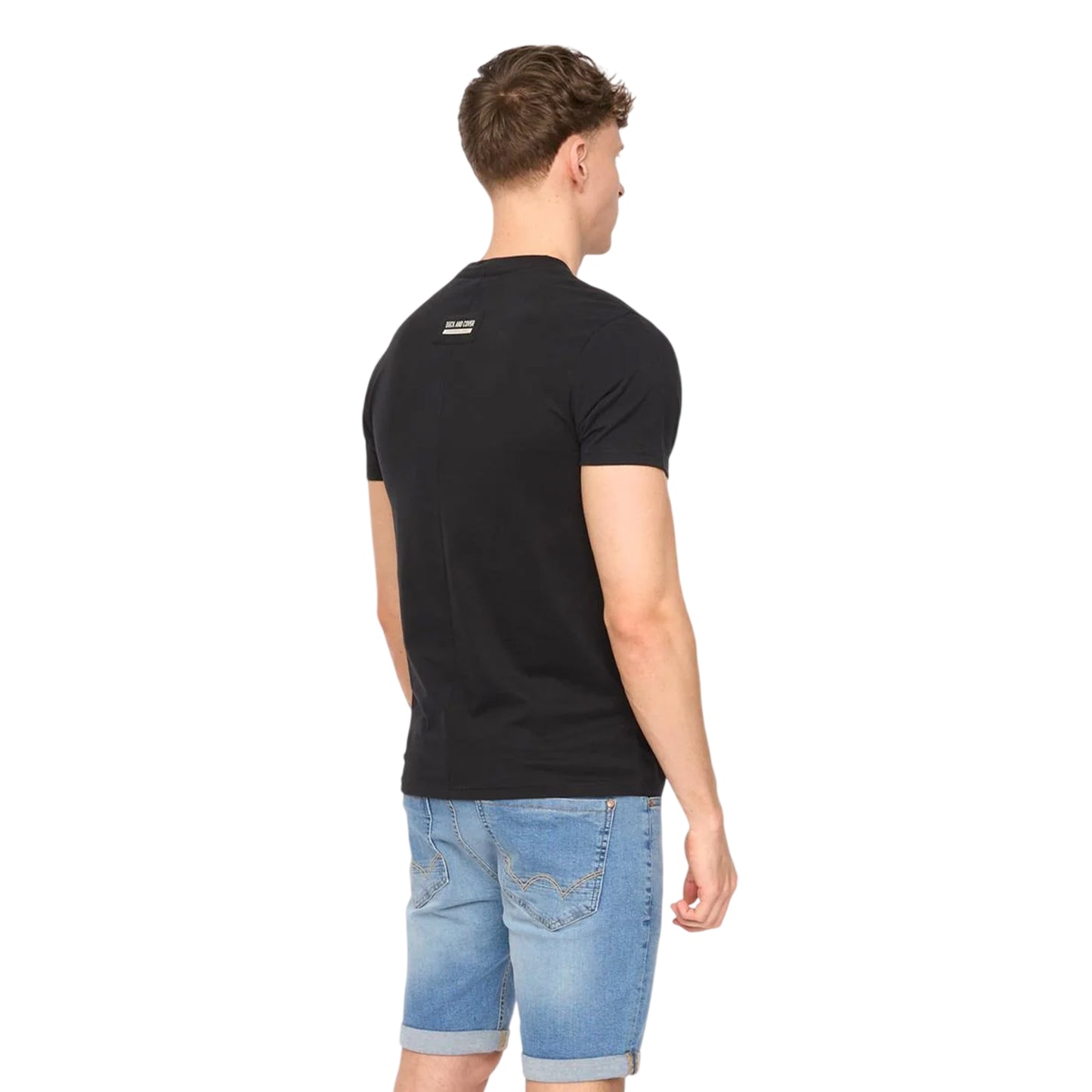 Black - Back - Duck and Cover Mens Walpole T-Shirt