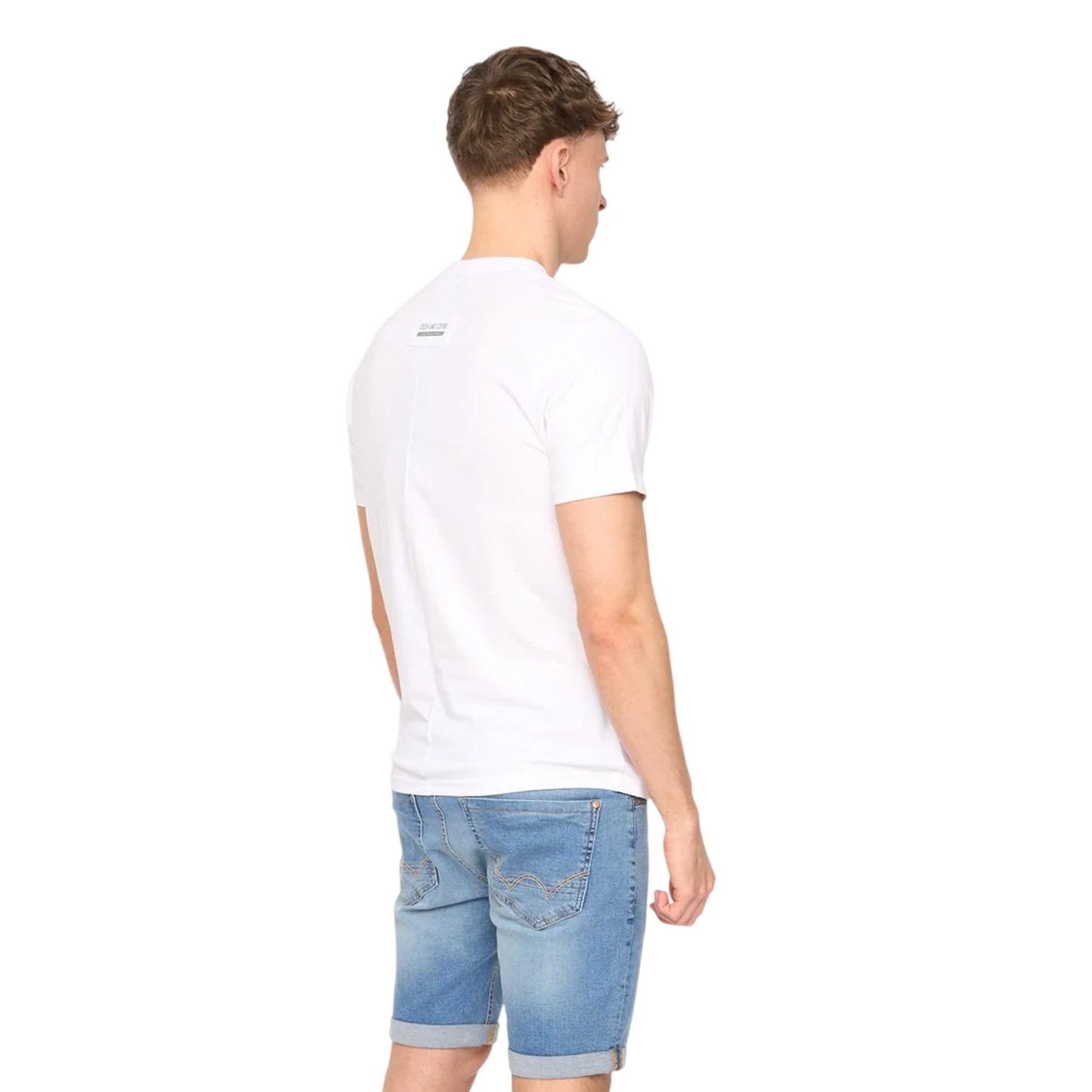 White - Back - Duck and Cover Mens Walpole T-Shirt