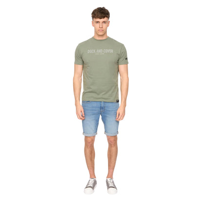 Olive - Lifestyle - Duck and Cover Mens Walpole T-Shirt