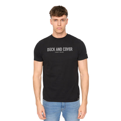 Black - Front - Duck and Cover Mens Walpole T-Shirt