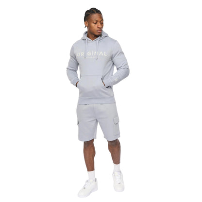 Steel Blue - Side - Crosshatch Mens Bardon Hoodie