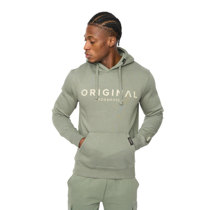 Olive - Front - Crosshatch Mens Bardon Hoodie