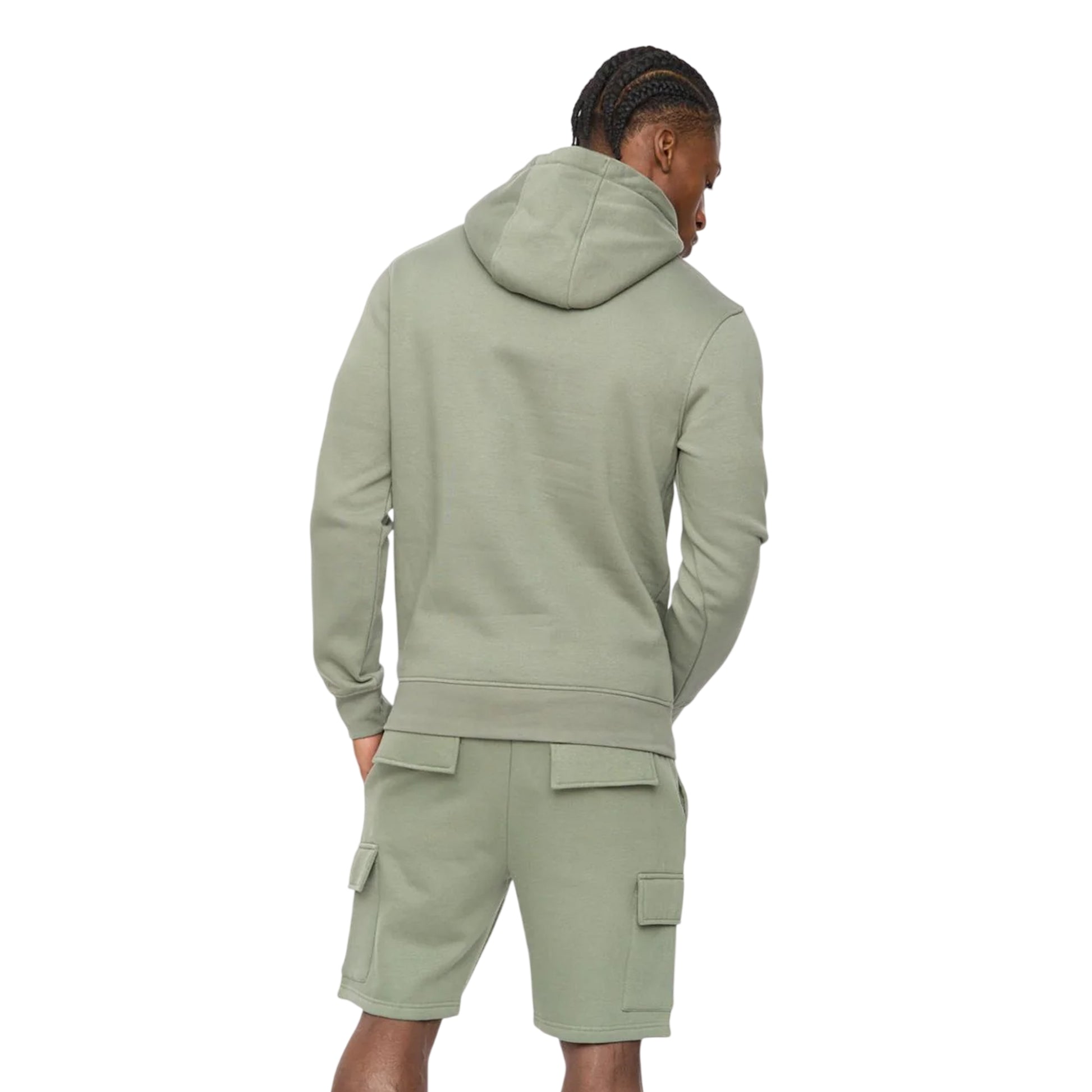Olive - Back - Crosshatch Mens Bardon Hoodie