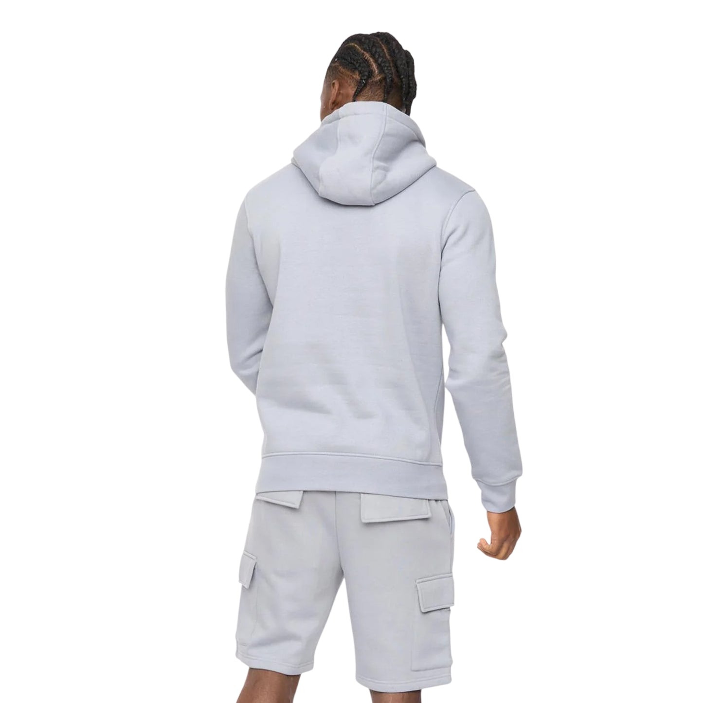 Steel Blue - Back - Crosshatch Mens Bardon Hoodie
